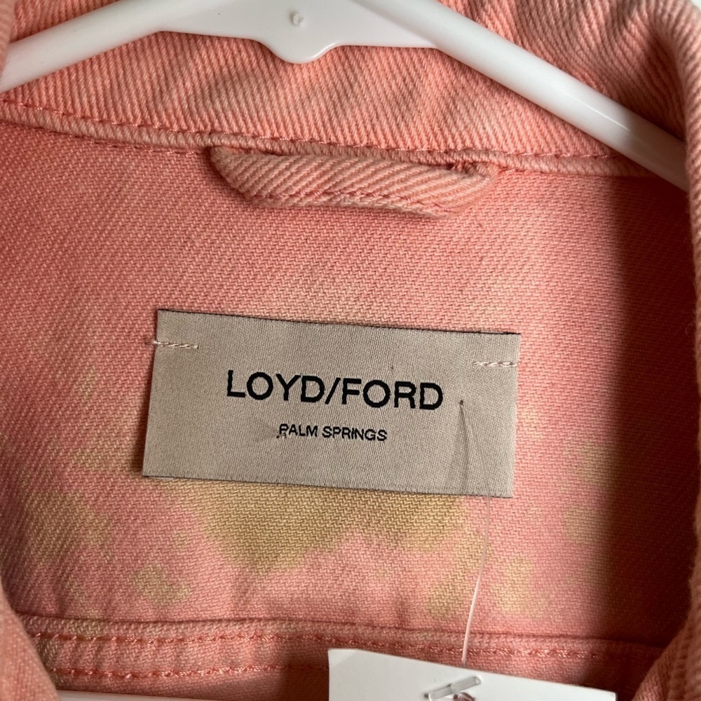 ⭐️ NEW Loyd/Ford small pink boutique distressed jacket denim rock luxury - Picture 3 of 7